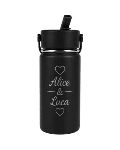 Thermos personalizzata di colore nero