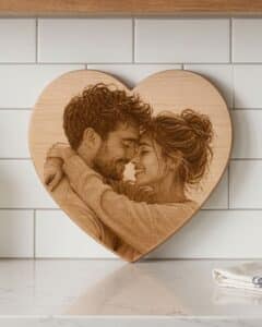 Tagliere in Acero Personalizzato Cuore