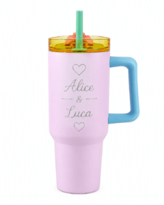 Tazza Thermos Rosa Personalizzata