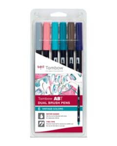 TOMBOW ABT Dual Brush Pen ABT-6P-5 Vintage Colours 6 pezzi