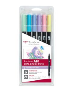 TOMBOW ABT Dual Brush Pen ABT-6P-2 6er Set Pastellfarben