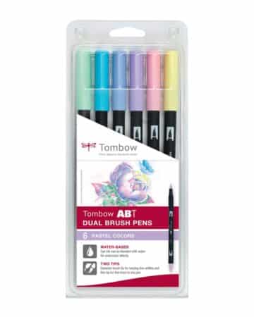 TOMBOW ABT Dual Brush Pen ABT-6P-2 6er Set Pastellfarben
