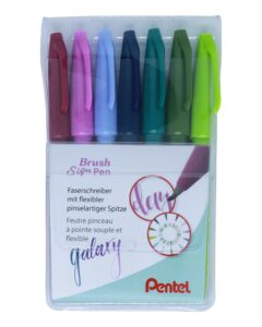 PENTEL Brush Sign Pen Set SES15C-7PG 7 colori