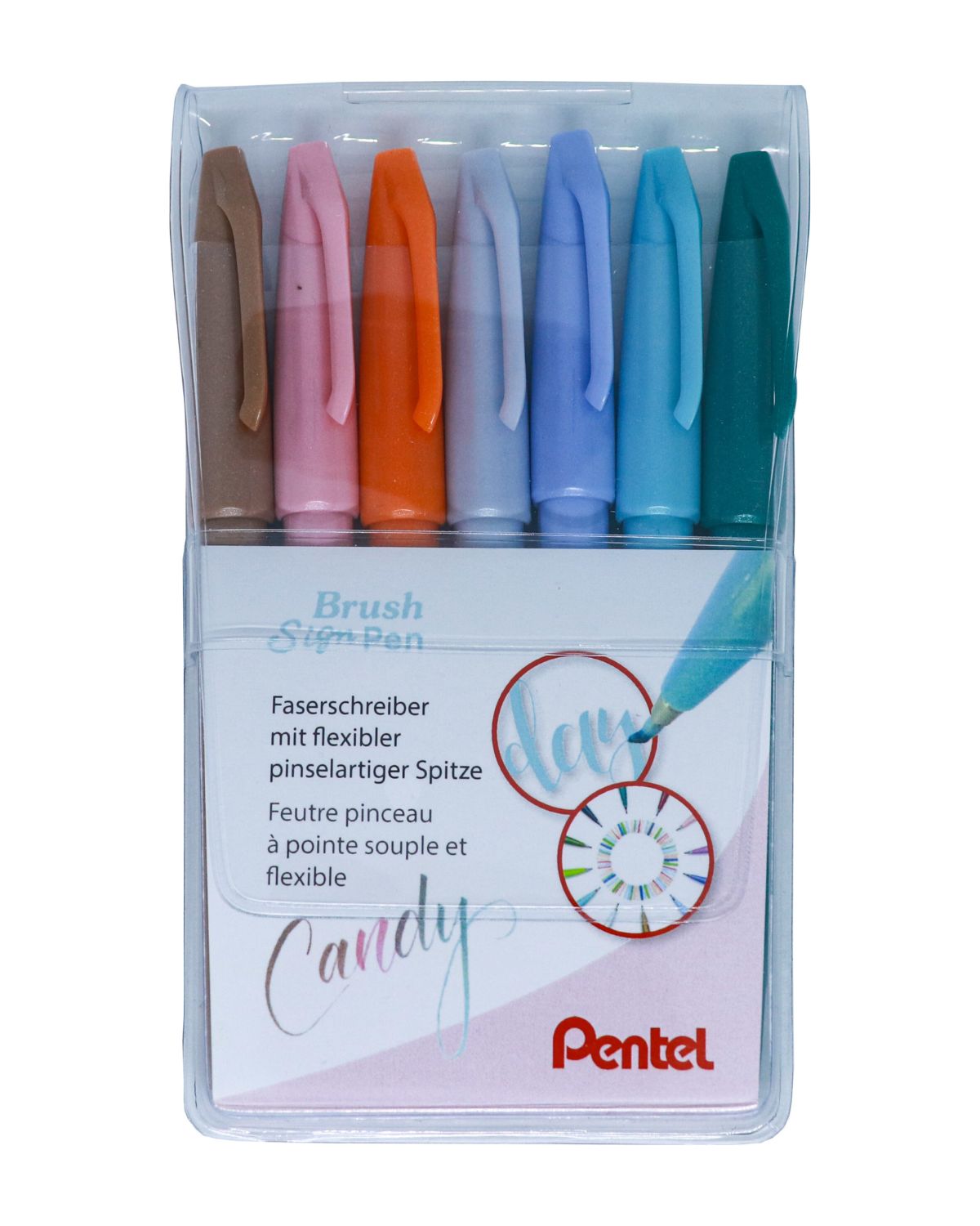 PENTEL Brush Sign Pen Set SES15C-7PC 7 colori