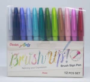 PENTEL Brush Sign Pen SES15C-12P1 12 colori, astuccio