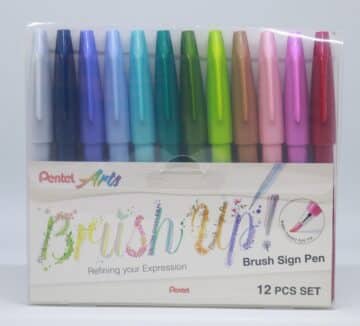 PENTEL Brush Sign Pen SES15C-12P1 12 colori, astuccio