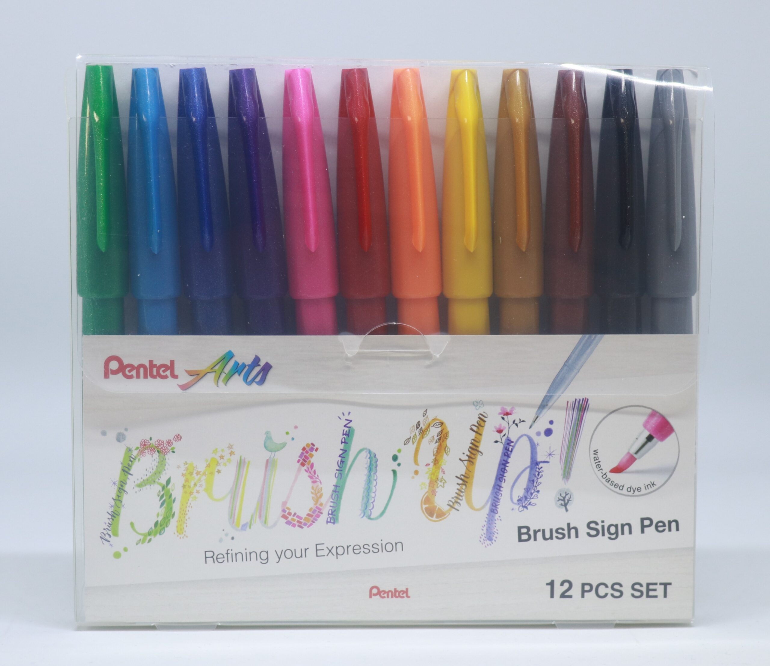 PENTEL Brush Sign Pen SES15C-12ST1 12 colori, astuccio