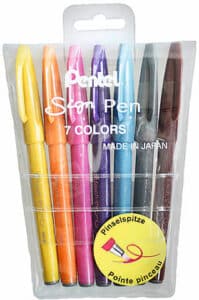 PENTEL Brush Sign Pen SES15C-7 7 colori, astuccio