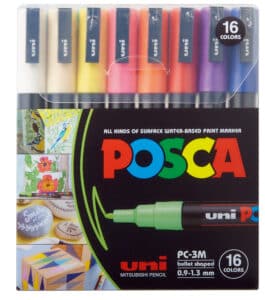POSCA Marker 09-1.3mm PC-3M 16C 16 colori ass.