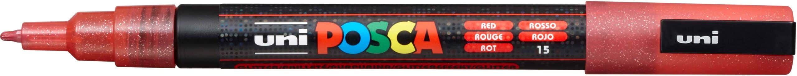 POSCA Marker 0.9-1.3mm PC3-ML RED rosso glitter