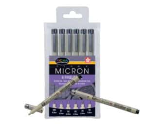 SAKURA Pigma Micron Set POXSDK6 0.2-0.5mm 6 pezzi