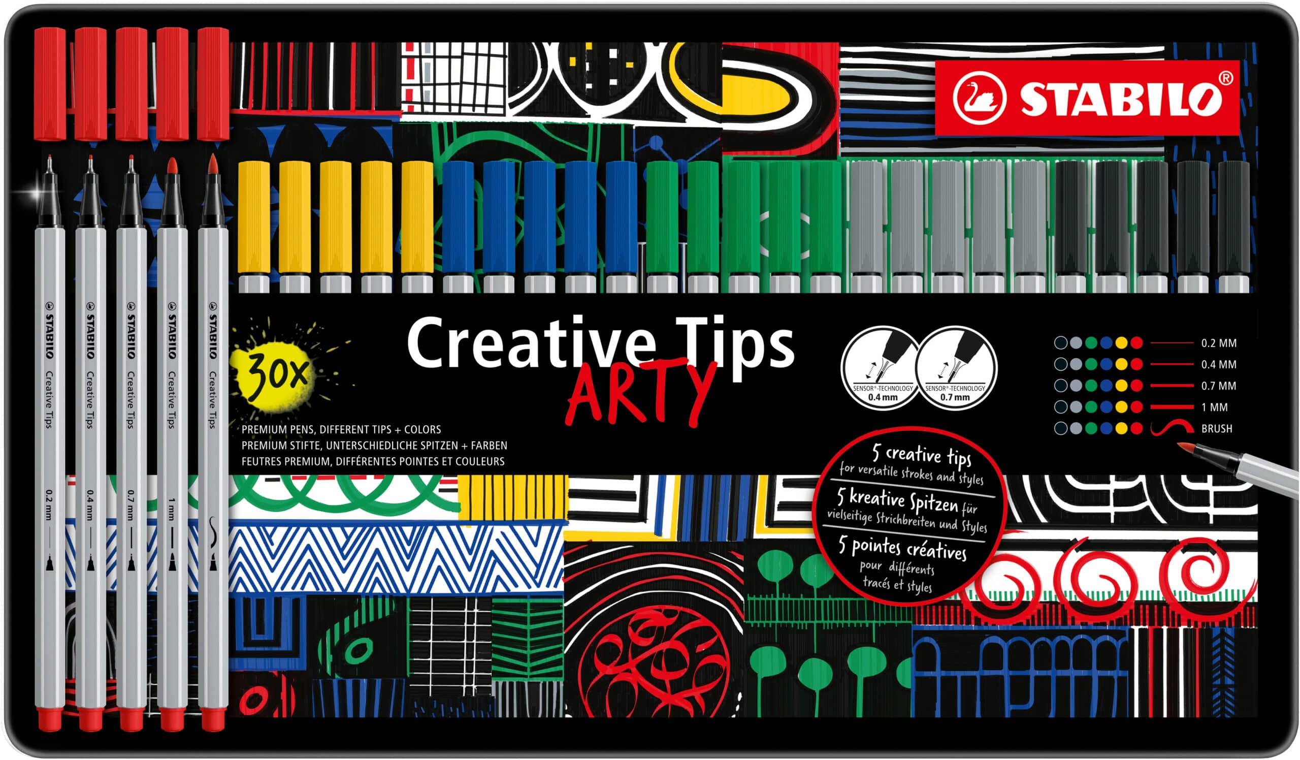 STABILO Set creativo Tips Arty 89/30-6-1-20 Classic 30 pezzi
