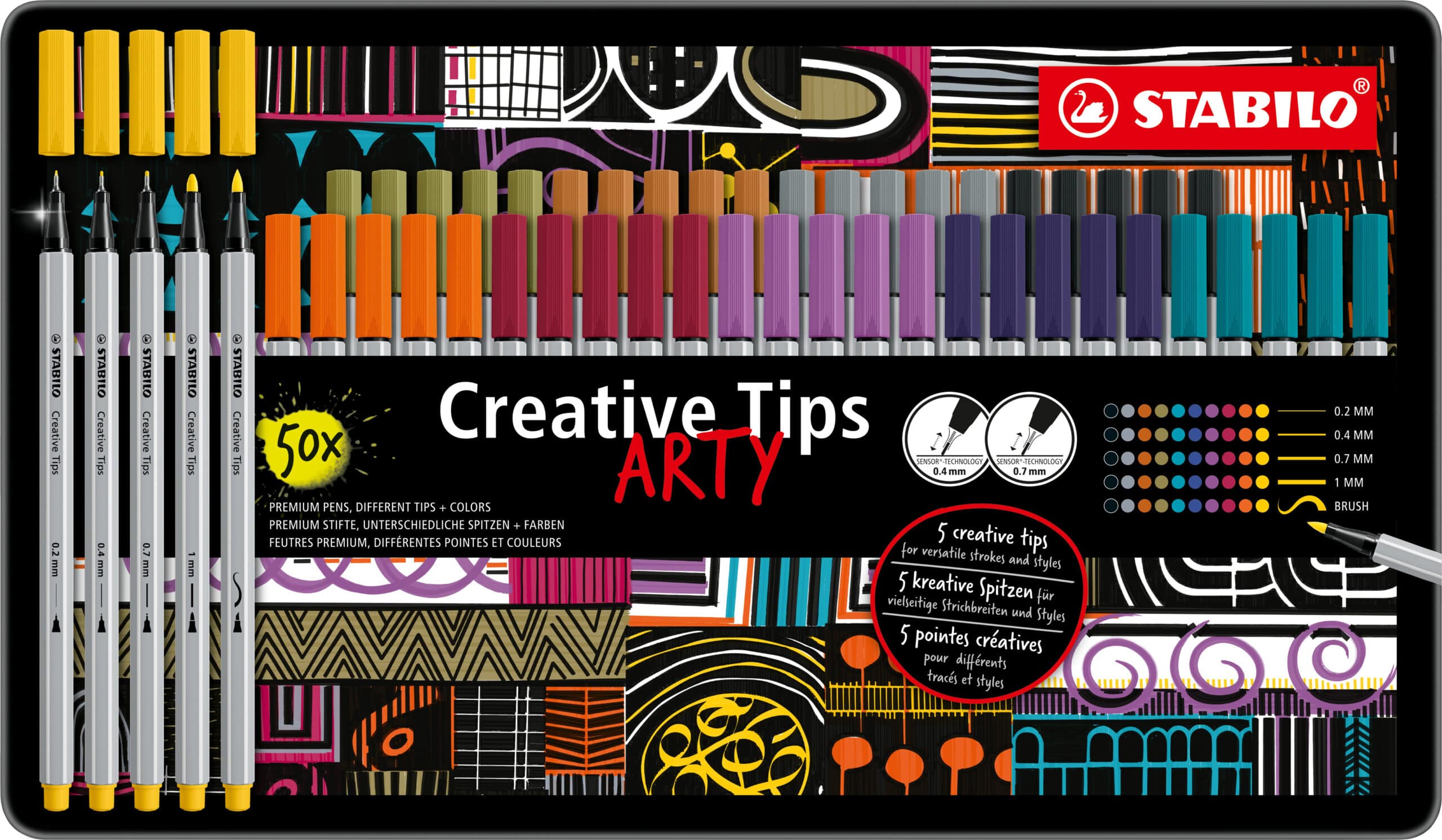 STABILO Set creativo Tips Arty 89/50-6-20 Urban 50 pezzi