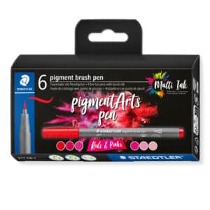 STAEDTLER Penne pen con punta in fibra 371 C6-1 pigment pen 376 6er Set