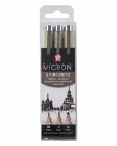 SAKURA Pigma Micron Set POXSDK3A 0,5/0,6/0,7mm 3 pezzi