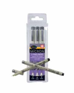 SAKURA Pigma Micron Set POXSDK3 0,3/0,4/0,5mm 3 pezzi