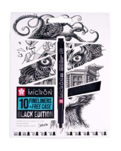 SAKURA Pigma Micron Set 0.03-1.2mm POXSDKB10 con astuccio 10 pezzi
