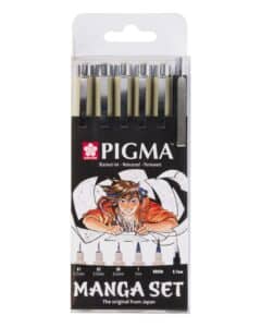 SAKURA Manga Pigma Set POXSDKMAN6 3xMic/1xGraph/1xBru/1xPenc