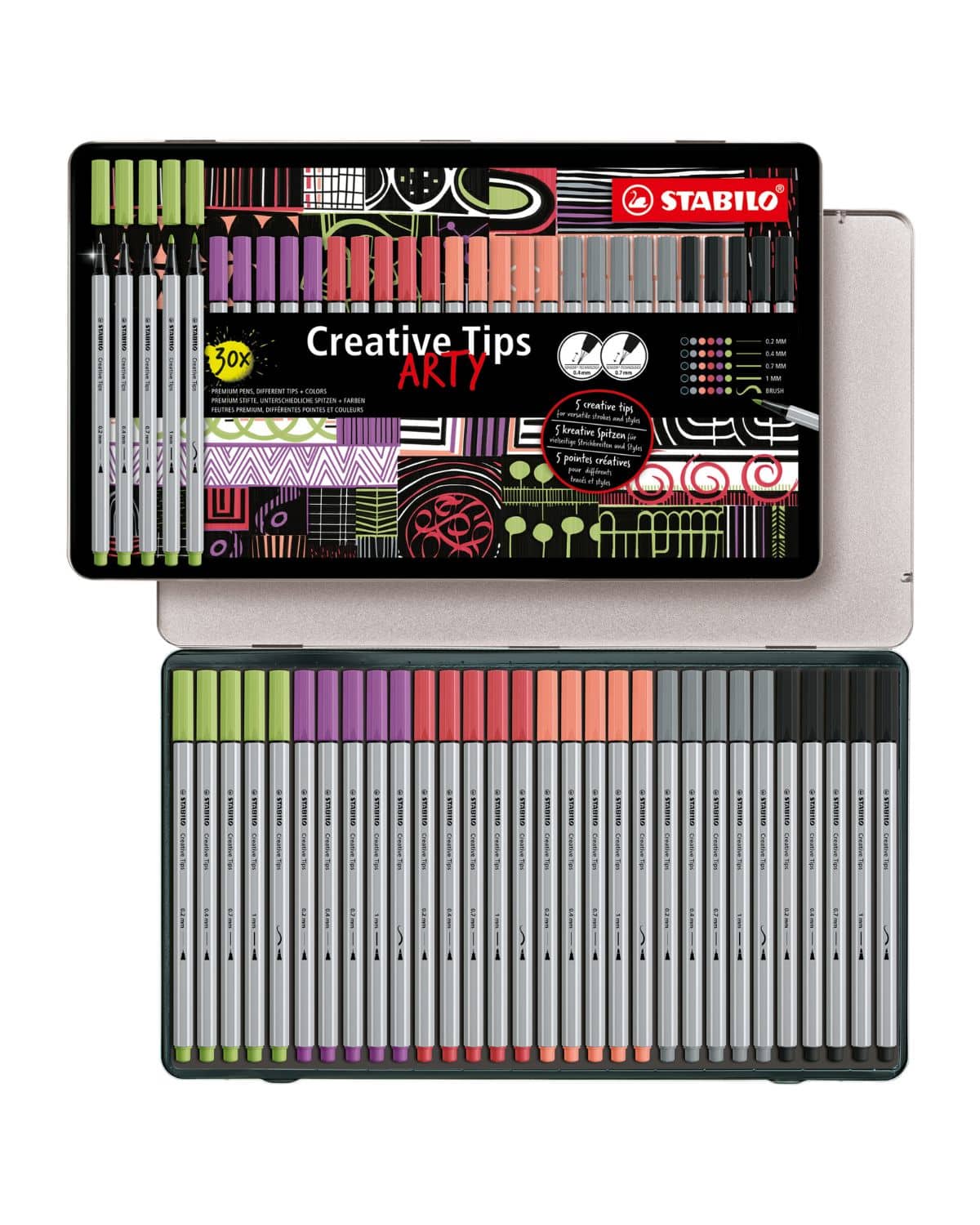 STABILO Set creativo Tips Arty 89/30-6-2-20 Pastel 30 pezzi