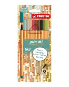 STABILO Penna fibra Point 88 0.4mm F59628 Nature Colors 10 pezzi