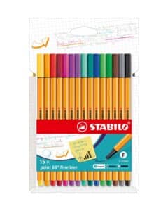 STABILO Fineliner Point 88 0.4mm 8815-4 Scatola di cartone 15 pz.