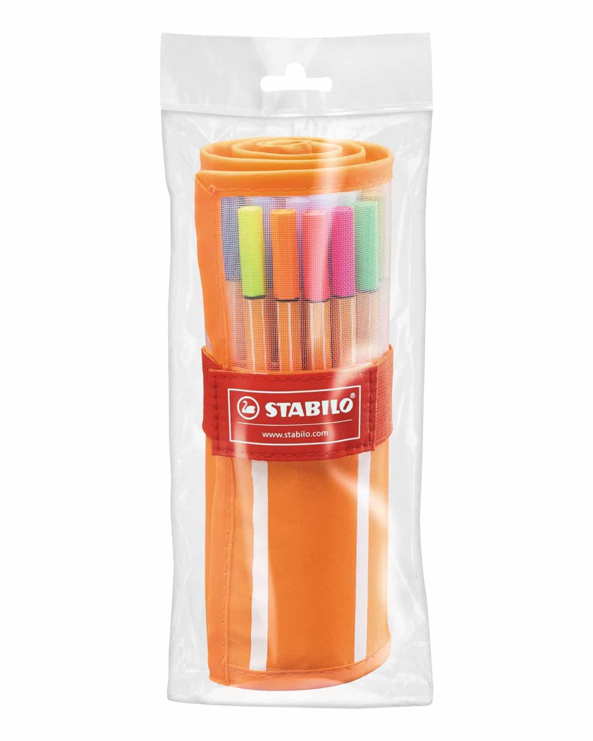 STABILO Fineliner Point 88 0.4mm 8830-2 25+5 neon set rotolo