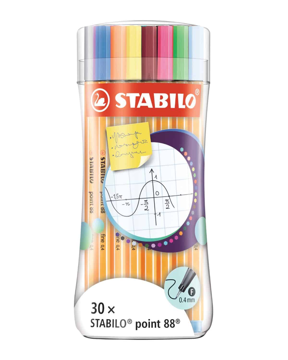 STABILO Fineliner Point 88 0.4mm 8830-4 30 pezzi ass.