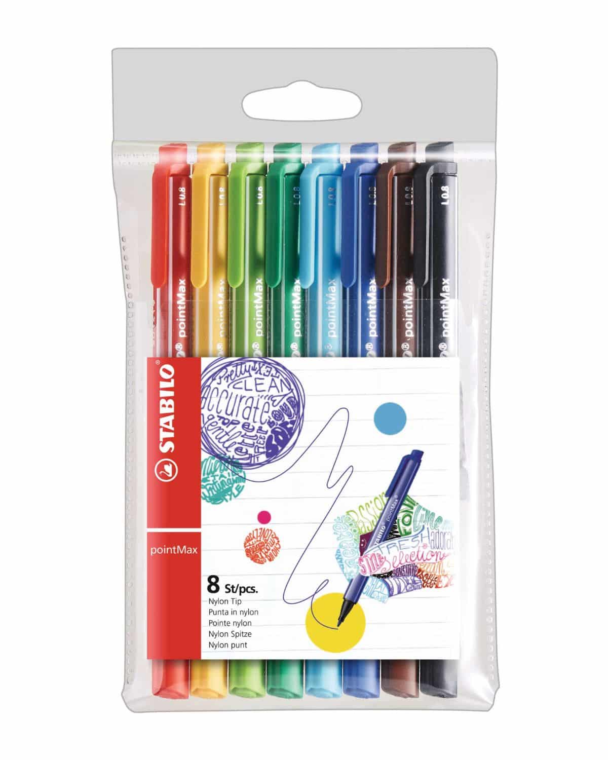 STABILO Fineliner pointMax 0,8mm 488/801 8 pezzi