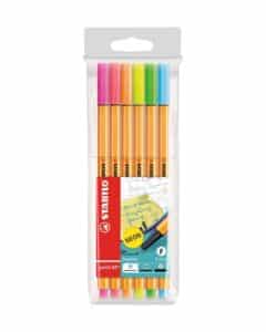 STABILO Fineliner Point 88 0.4mm 88/6-1 6x neon