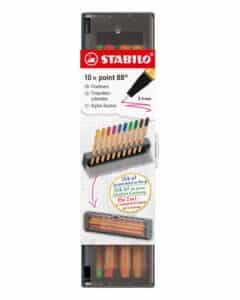 STABILO Fineliner Point 88 0.4mm 8810-5 Klicketui 10 pezzi