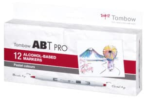 TOMBOW Dual Brush Pen ABT PRO ABTP-12P-2 Pastel Colours 12 pezzi