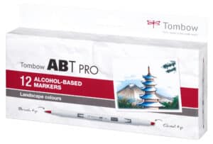 TOMBOW Dual Brush Pen ABT PRO ABTP-12P-4 Landscape Colours 12 pezzi