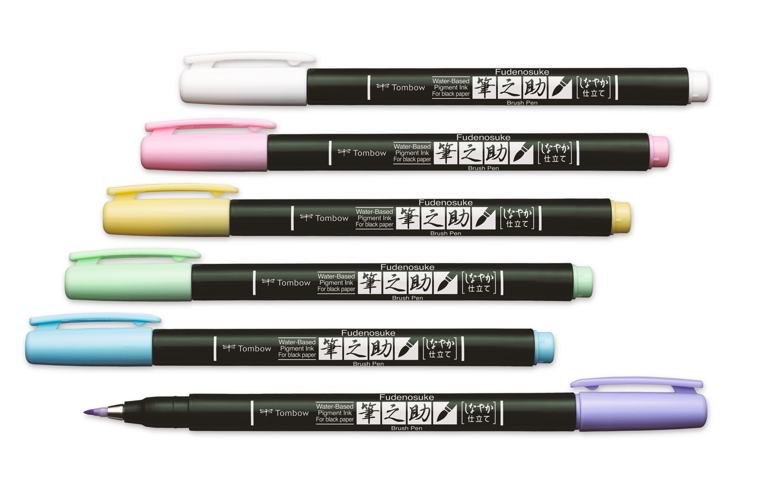 TOMBOW Set di calligrafia WS-BS WS-BS-6P Fudenosuke, pastel 6 pezzi