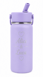 Thermos Personalizzata con cannuccia Viola