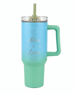Tazza Thermos Blu-verde Personalizzata