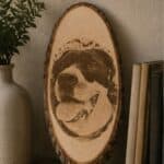 Asse in legno d'ontano con corteccia personalizzato