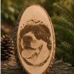 Asse in legno d'ontano con corteccia personalizzato