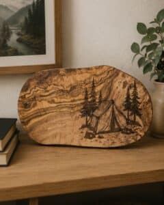 Tagliere in legno d'ulivo personalizzato 30 x 15 cm