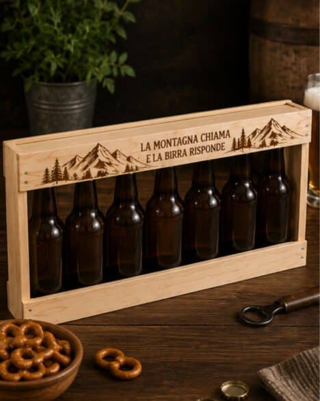 Scatola per bottiglie della birra in legno personalizzata