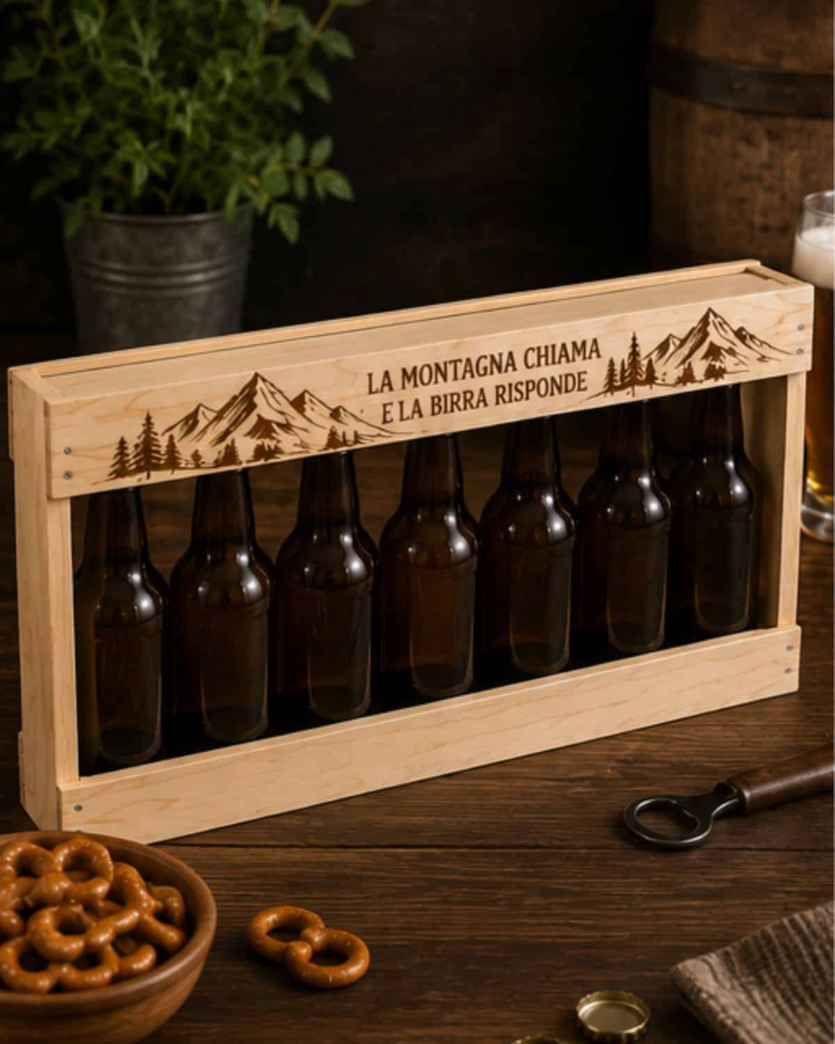 Portabottiglie Personalizzato in Legno