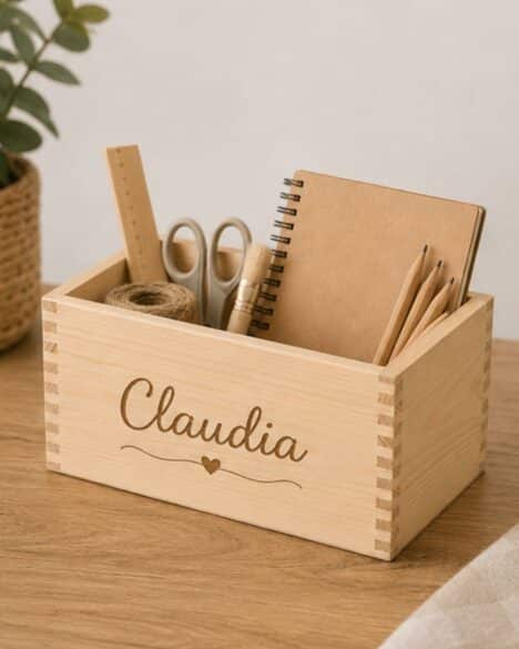 Scatola portaoggetti in legno personalizzata