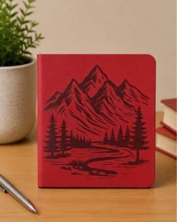 Sketchbook personalizzato di colore rosso