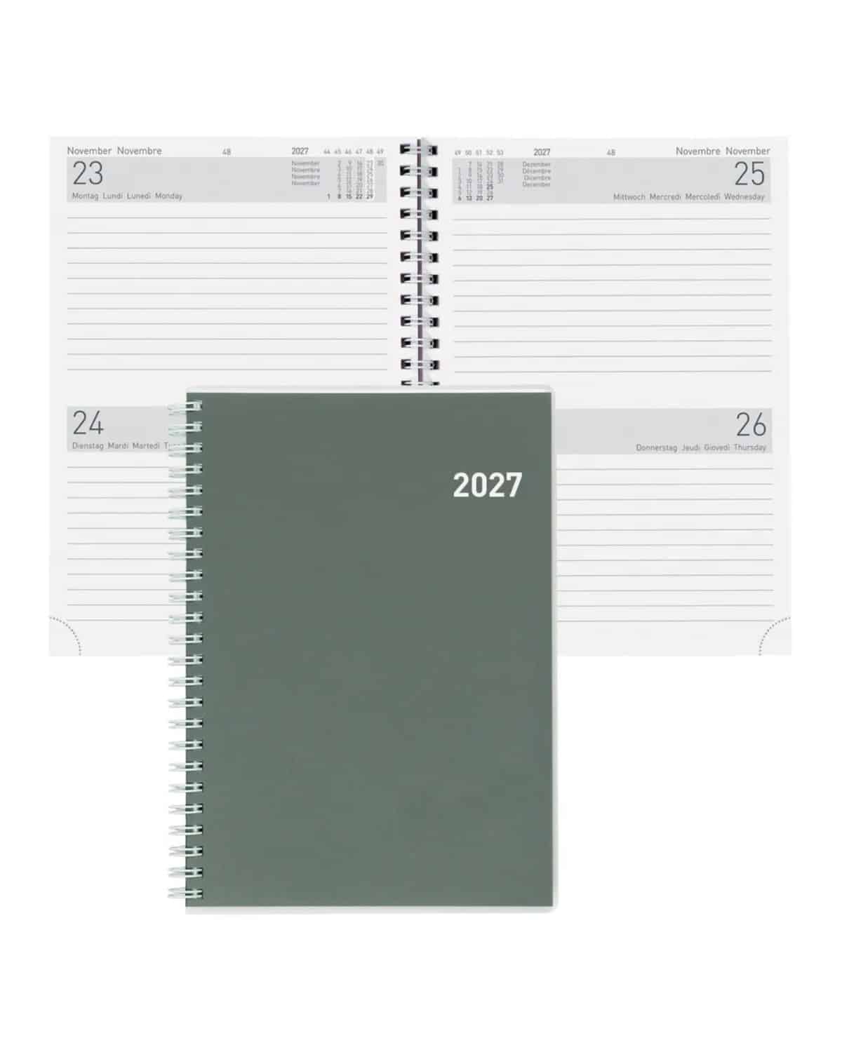 BIELLA Agenda Bi Jour Wire-O 2027 808520000027U 2G/1S Cylar ML 14.5x20.5cm