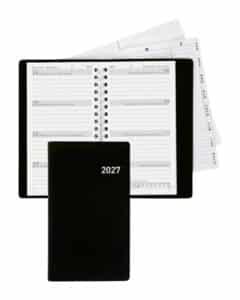 BIELLA Agenda Bruxelles Wire-O 2027 858773020027U 1S/2P nero ML 8.5x15.3cm