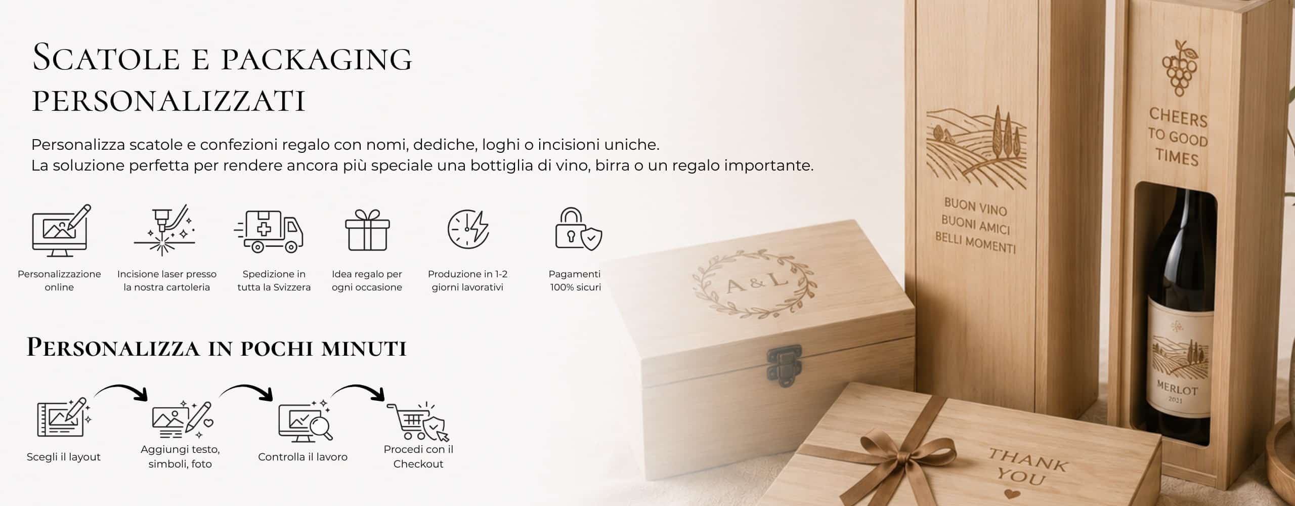 Banner della pagina scatole personalizzate