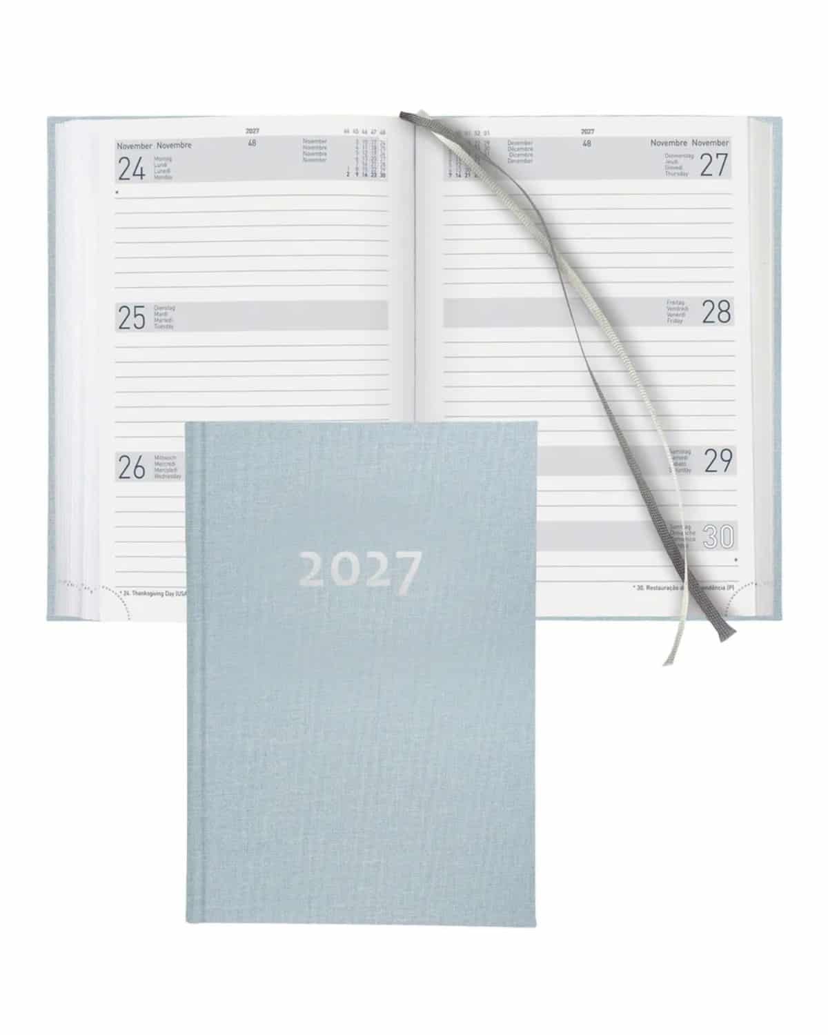 BIELLA Agenda Dispo Term 2027 808548060027U 1S/2P azzurro ML 14.5x20.5cm