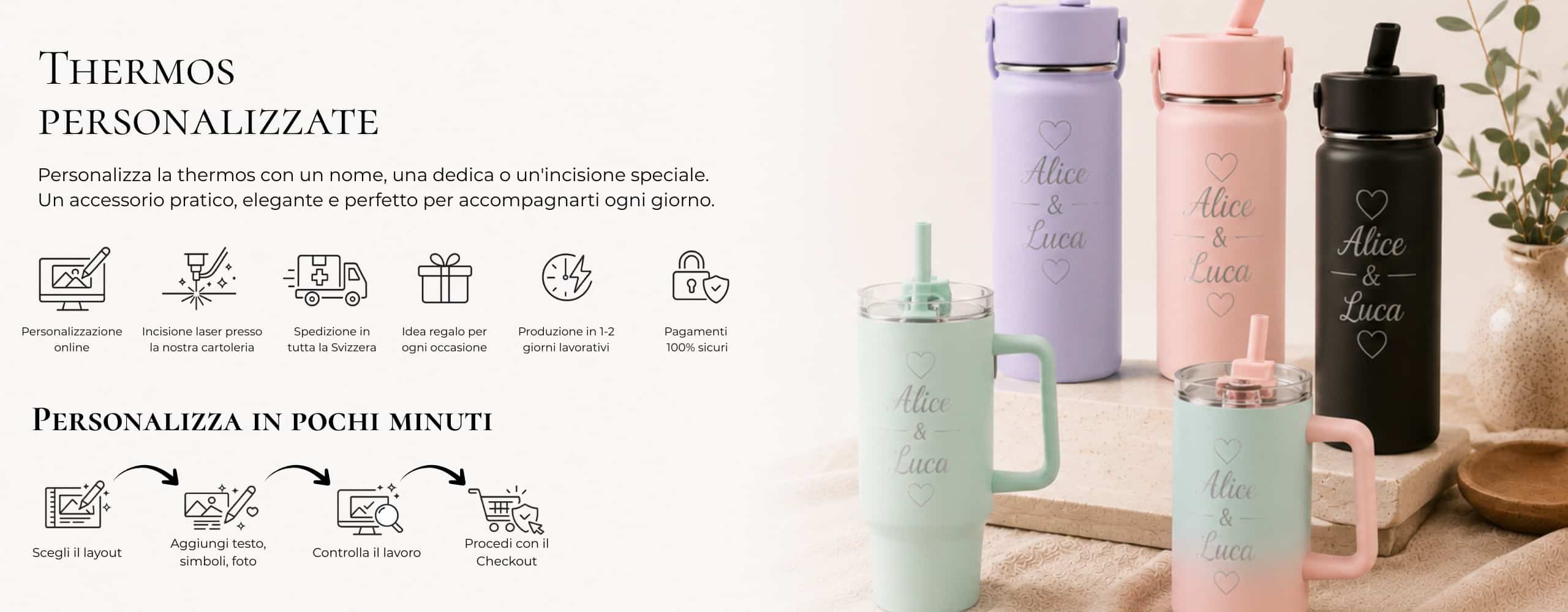 Banner della pagina thermos personalizzate