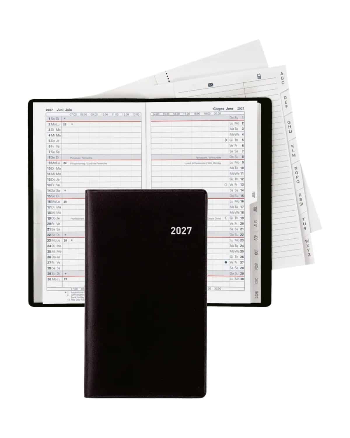 BIELLA Agenda Luzern 2027 855512020027U 1M/2P nero ML 8.7x15.3cm