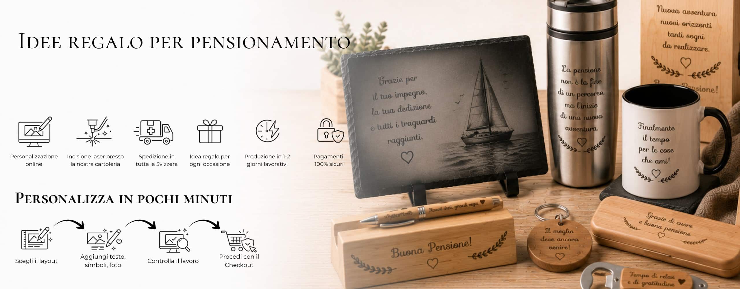 Banner della pagina Idee regalo per pensionamenti