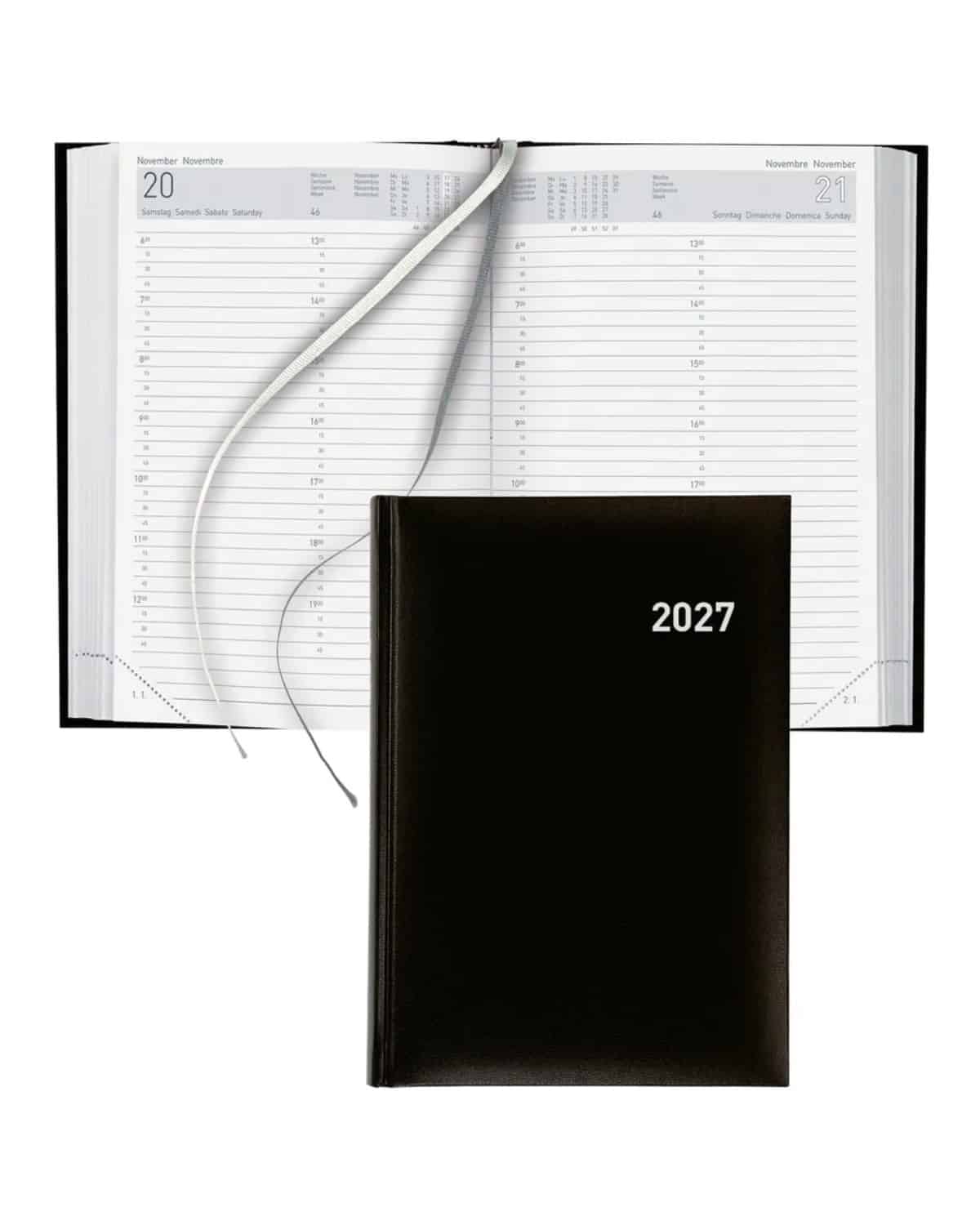BIELLA Agenda Manager 2027 806511020027U 1G/1P nero ML 14.5x20.5cm